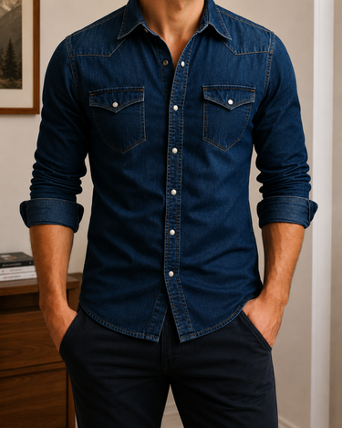 Dark Blue Shirt - Beaulin Paris