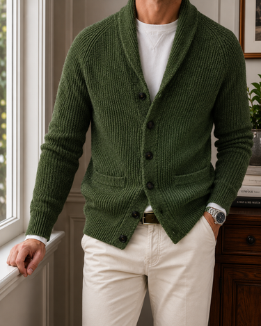 Green Cardigan - Beaulin Paris