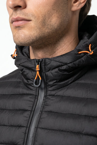 Black puffer jacket back view - Beaulin Paris