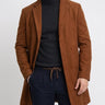Beaulin Paris Manteau Homme à Col Cranté Marron - detail