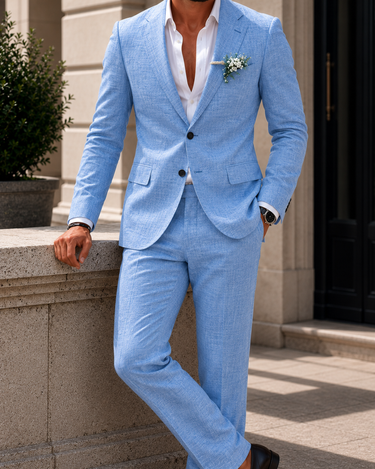Light Blue Suit - Beaulin Paris