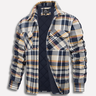 Beige lined flannel overshirt - Beaulin Paris