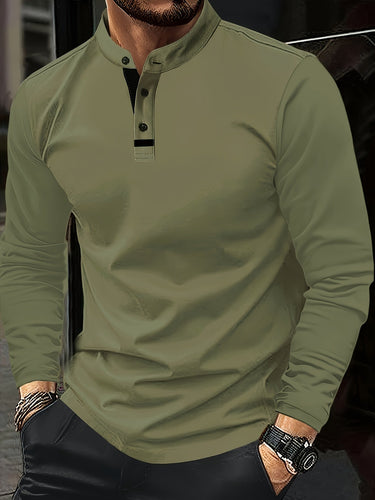 Khaki button up polo - Beaulin Paris