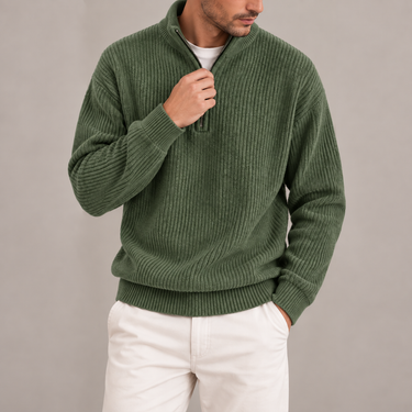 Khaki corduroy jumper - Beaulin Paris