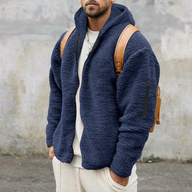 Navy sherpa fleece jacket - Beaulin Paris