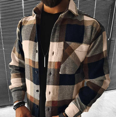 Dark Brown check shirt - Beaulin Paris