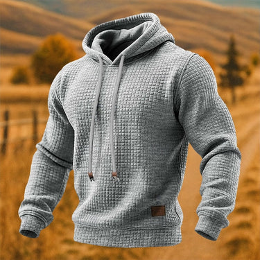 Light Grey textured hoodie - Beaulin Paris