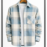 Light Blue check overshirt - Beaulin Paris