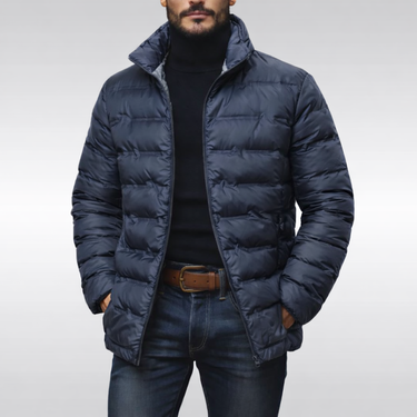Blue Puffer Jacket - Beaulin Paris