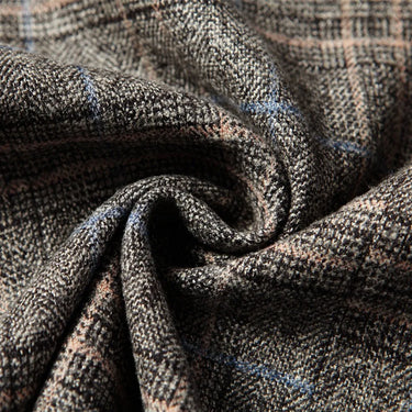Grey check blazer detail - Beaulin Paris