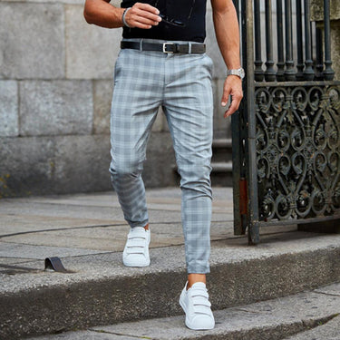 Blue checked chino - Beaulin Paris