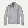 Grey cable knit sweater - Beaulin Paris