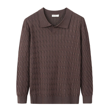 Brown polo sweater - Beaulin Paris