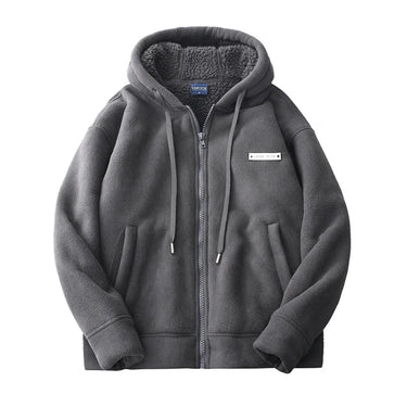 Dark Grey zip hoodie - Beaulin Paris