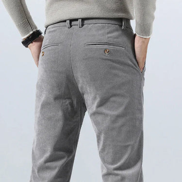 Grey corduroy trousers - Beaulin Paris