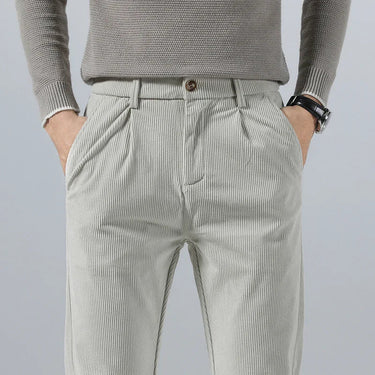 Beige corduroy trousers - Beaulin Paris