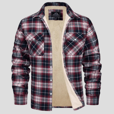 Red lined overshirt - Beaulin Paris