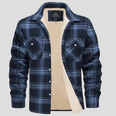 Blue lined overshirt - Beaulin Paris