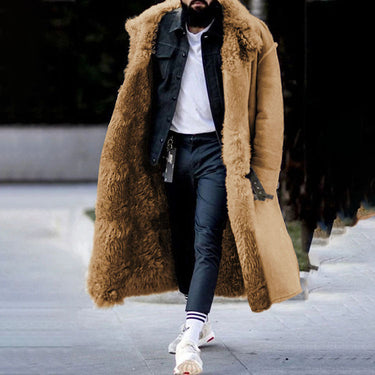 Beige fur-lined coat - Beaulin Paris