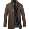 Light Brown stand collar overcoat - Beaulin Paris