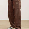 Pantalon velours côtelé Marron Foncé