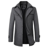 Grey large collar overcoat - Beaulin Paris