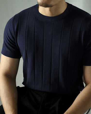 Men's Ribbed Short Sleeve T-Shirt — Beaulin Paris