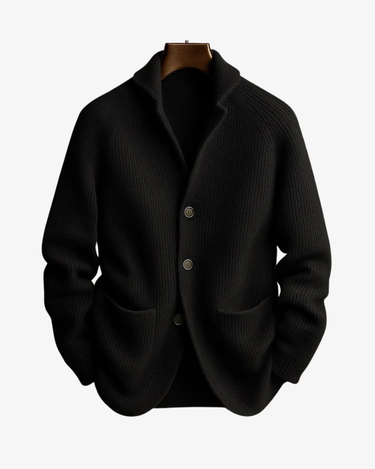Black bouclé cardigan - Beaulin Paris