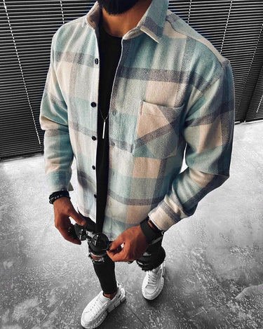 Light Green check shirt - Beaulin Paris