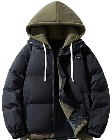 Black hooded coat - Beaulin Paris
