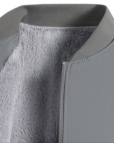Blouson Homme Doublé Col Baseball Zip Automne Hiver