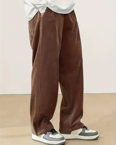 Pantalon velours côtelé Marron Foncé