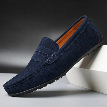 Blue penny loafers - Beaulin Paris