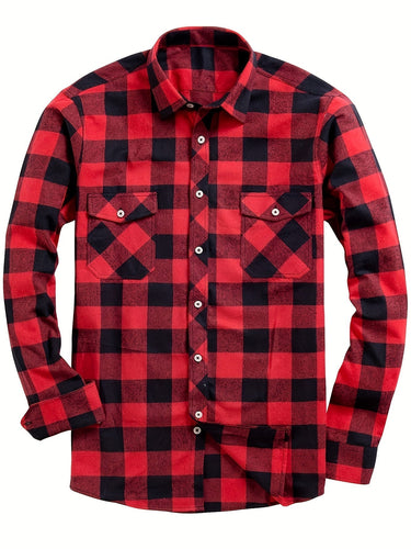 Red checked flannel shirt - Beaulin Paris