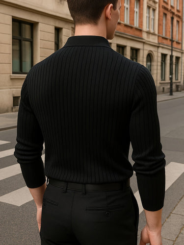 Men's Marseille Polo Collar Sweater — Beaulin Paris