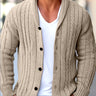Beige shawl collar cardigan - Beaulin Paris