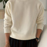 Men's Cream Crew Neck Sweater — Beaulin Paris