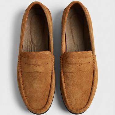 Blue penny loafers - Beaulin Paris