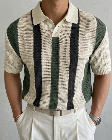 Khaki Polo Shirt - Beaulin Paris