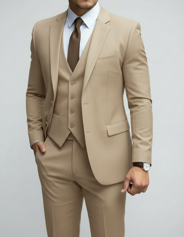 Beige Suit - Beaulin Paris