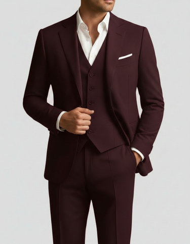 Burgundy Suit - Beaulin Paris