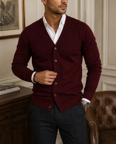 Cardigan Homme Col V Casual