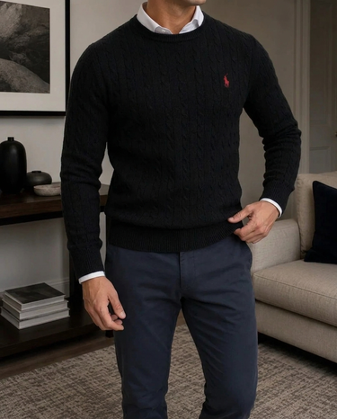 Pull Homme Torsadé en Maille