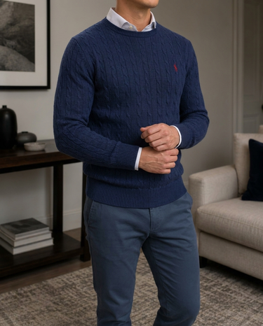 Pull Homme Torsadé en Maille