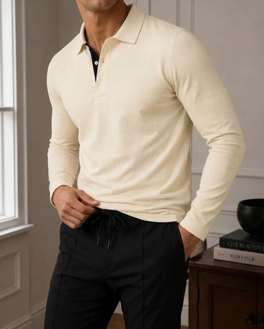 Polo Homme Manches Longues Classique
