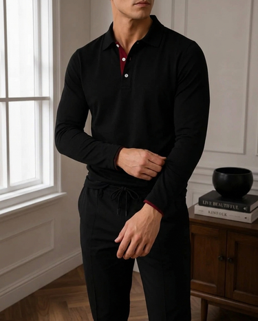 Polo Homme Manches Longues Classique