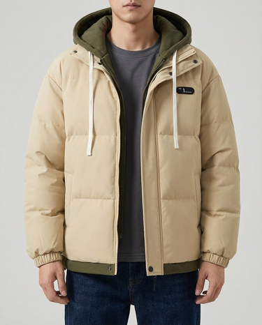 Manteau Homme à Capuche Doublé Sherpa
