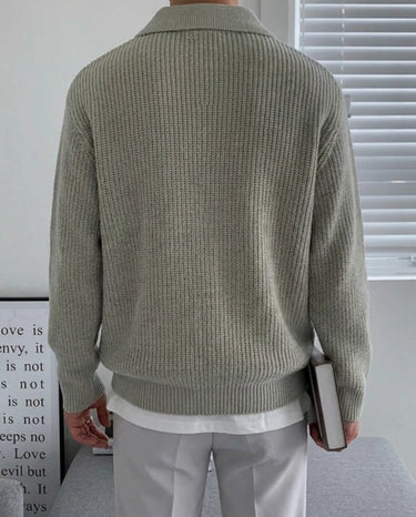 Pull Homme Cabourg Zippé Structuré