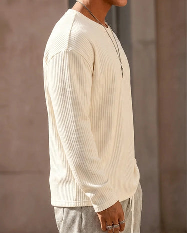 Pull Homme Col Rond Ample Beige