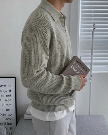 Pull Homme Cabourg Zippé Structuré